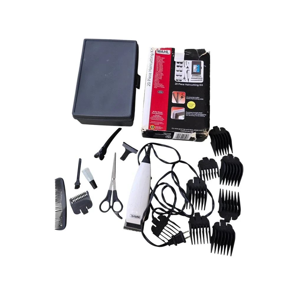 Wahl 20 Piece Haircutting Kit Model NAC Corded Clipper Set with Storage Case Z1